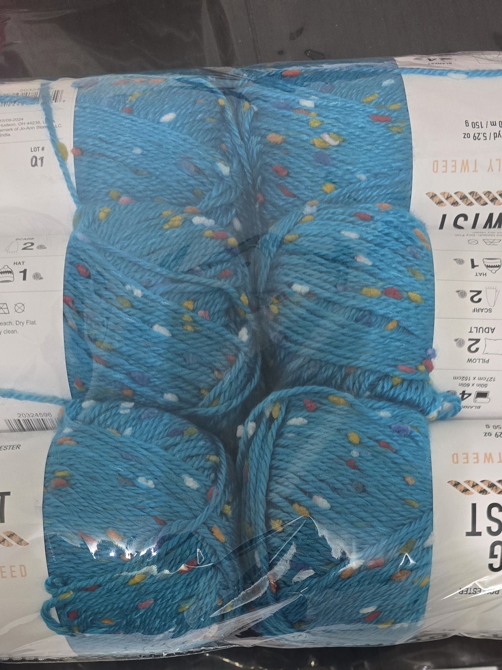 Big Twist Totally Tweed In Cyan Chroma (Discontunued)